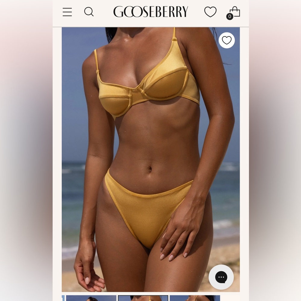 Gooseberry Intimates So Chic Gold Bikini